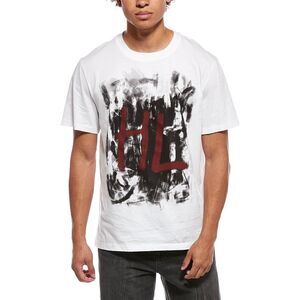 Helmut Lang Mens  Scribble T-Shirt, White